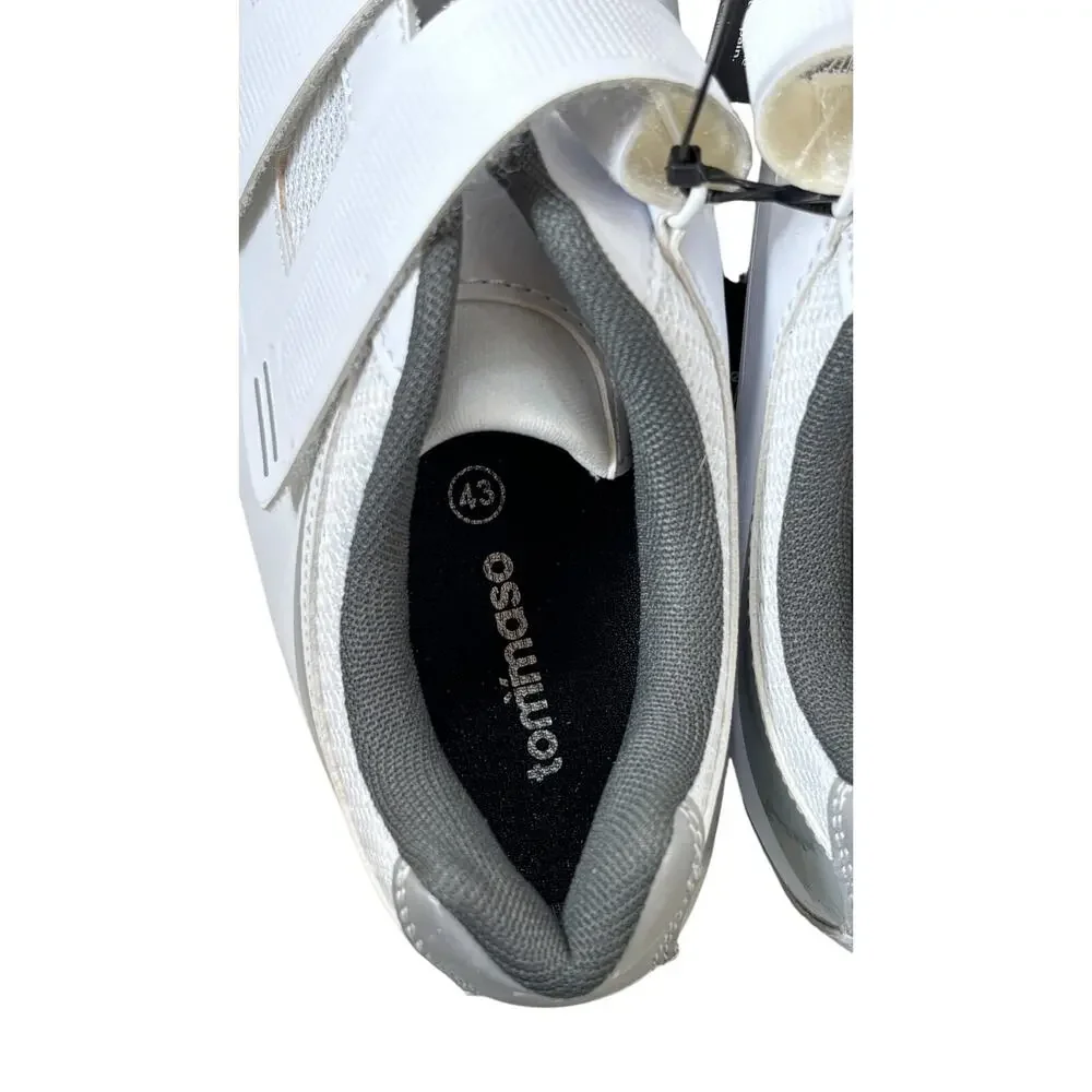 Tommaso Pista 100 Womens Road Cycling Shoes EUR 43‎ US 11 White Strap NOS